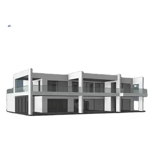 Modern style two-story prefabricated steel structure villa
