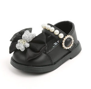 Nouvelles chaussures pour bébé, premières chaussures de marche, bout rond, en cuir, ours, princesses, chaussures pour bébés filles - Product Image 1
