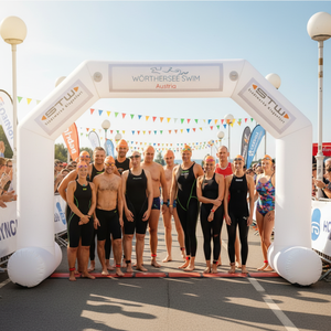 Vente en gros <span class=keywords><strong>pas</strong></span> <span class=keywords><strong>cher</strong></span> porte de départ et d'arrivée pour Marathon arches publicitaires gonflables d'entrée sport arc-en-ciel géant avec ballon - Product Image 1