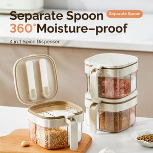 Custom Logo Packaging 4 Grids Cooking Seasoning Dispenser Household BBQ Moisture-Proof <b>Spice</b> <b>Jar</b> Set for Pepper Herbs - Product Image 4
