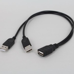 यूएसबी एक्सटेंशन केबल यूएसबी 2.0 एक महिला से 2 डबल यूएसबी पुरुष डेटा हब पावर एडाप्टर वाई स्प्लिटर कॉर्ड के लिए - Product Image 5