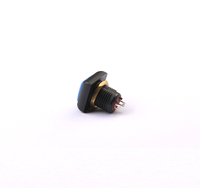 Toowei 12mm Ip67 Interruptor de botón pulsador de forma rectangular azul de plástico a prueba de agua con enganche de dos pines para motocicleta