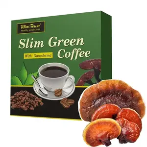 개인 라벨 슬리밍 인스턴트 커피 인삼 ganoderma 추출물 분말 슬림 녹색 가용성 커피 체중 감량 도매