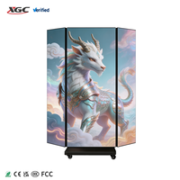 Afficheur LED portable pliable, affichage multi-écrans, kiosque publicitaire numérique USB pour les magasins de détail, les halls d'accueil