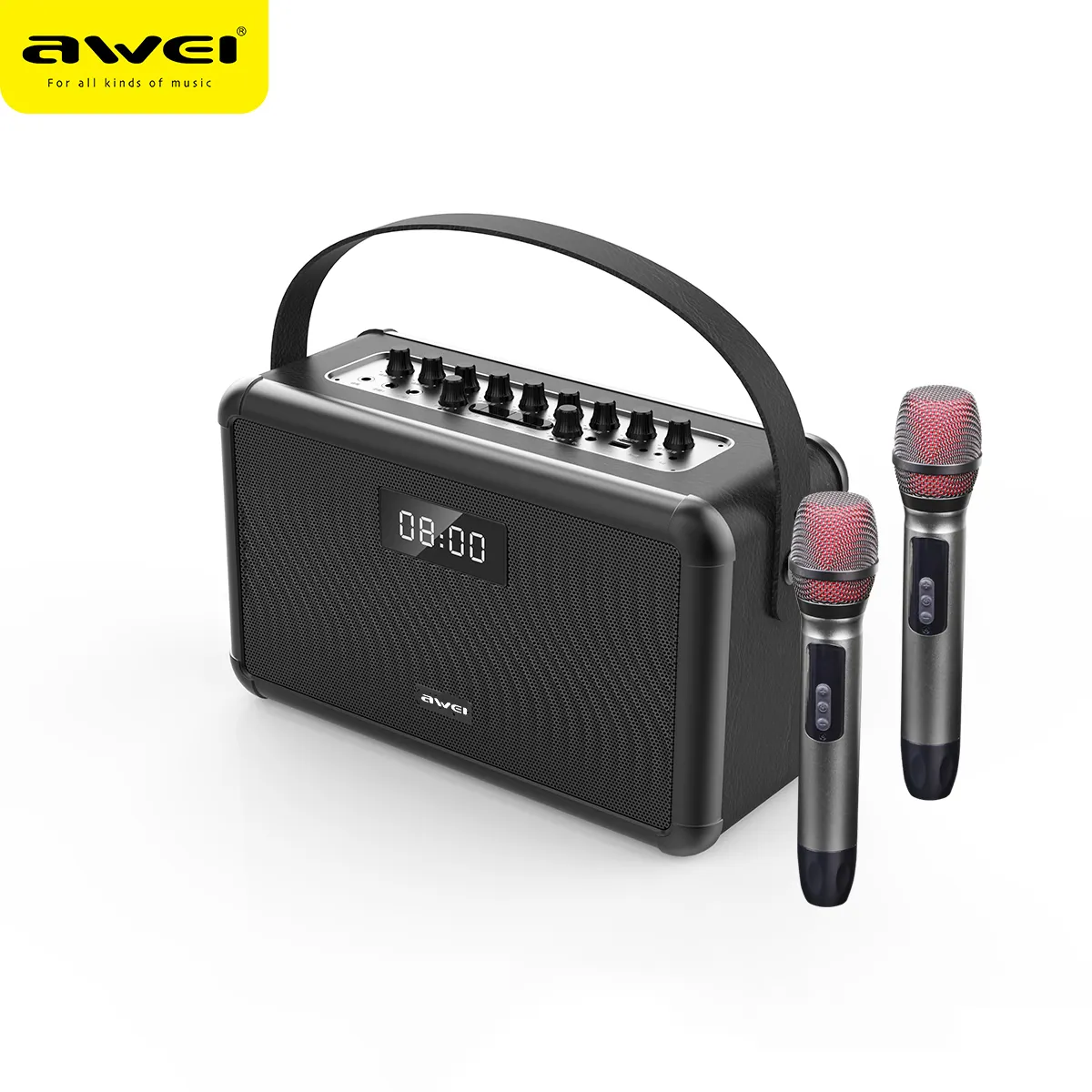 Awei Y888 Speaker portabel anti air, Speaker Portabel Bluetooth banyak titik 100W, kontak luar ruangan daya tinggi terbaik dengan Karaoke