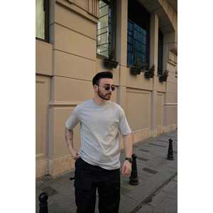 Camiseta 100% Algodón con Reverso de Piedra, Transpirable y Anti-Pilling, con Estampado Sólido, Estilo Ajustado de Corte Corto - Product Image 1