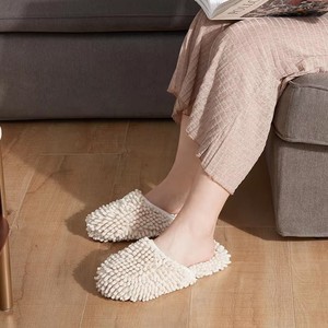 Pantuflas de microfibra de chenilla para mujer, ligeras, de doble capa, cuadradas, para interiores, suaves, lavables, para limpieza del baño. - Product Image 5