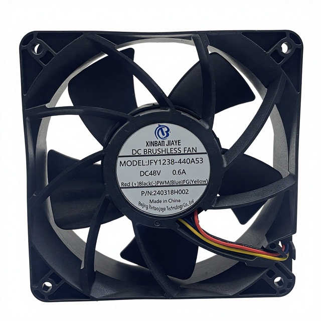 12038 DC Cooling Fan 48V Four-wire Ball Bearing PWM FG Function 4000 RPM Electric PBT Blade IP68 Waterproof 120x120x38mm Custom
