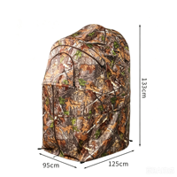 Tente de chasse légère et portable camouflage pour 1 personne, chaise-tente, abri de sol en matériau camouflage Mossy Oak Break-Up Country