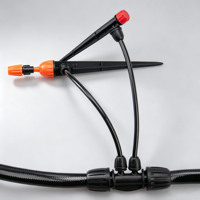Raccord réducteur 4 voies 16 mm avec connecteur en T à écrou de blocage 47 mm, adaptateur de vanne pour système d'irrigation goutte à goutte