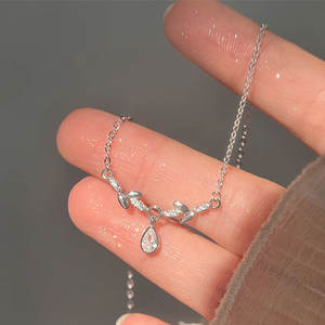 Exquisito Collar de Plata de Ley S925 con Jade Azul Natural, Nuevo Estilo Chino, Colgante de Pequeña Fortuna, Material Principal Oro - Product Image 2