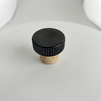 Bouchon en liège personnalisable avec capuchon en verre et aluminium pour bouteille de vin ou de liqueur – Service d'impression couleur de logo de marque personnalisé