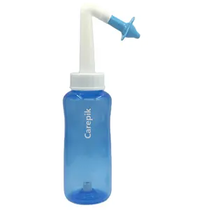 Carepik irrigador nasal portátil pp, garrafa de lavagem nasal azul para limpeza do nariz