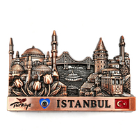 Aimants de réfrigérateur en métal personnalisés, souvenirs d'Égypte, d'Istanbul, de Sydney, aimant en alliage de zinc 3D pour souvenirs de voyage