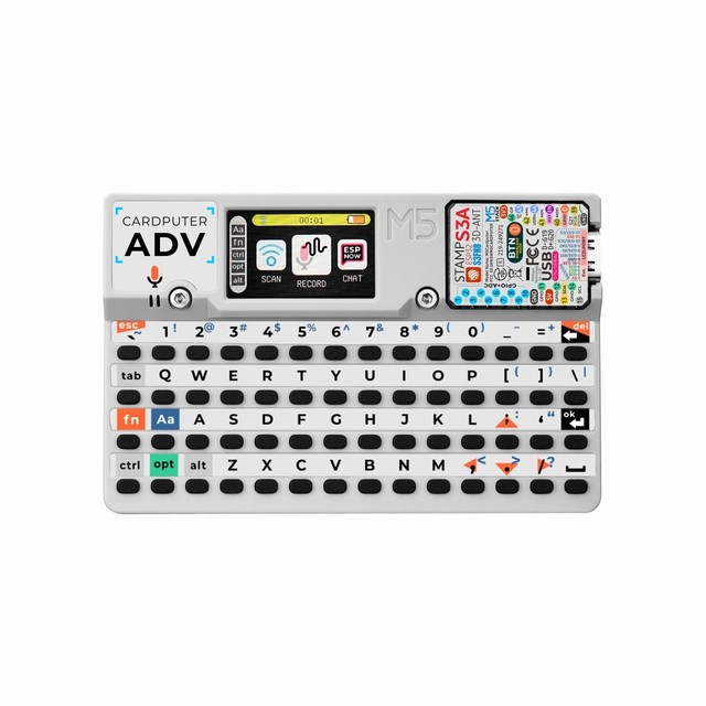 Official M5Stack Cardputer Adv 56-Key Programmable Development Board with 1.14-Inch LCD and 3.5mm Headphone Jack Stamp-S3A