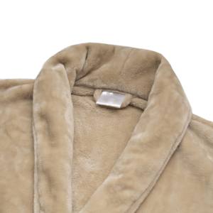 <span class=keywords><strong>Bata</strong></span> de lana para <span class=keywords><strong>hombre</strong></span>, chal de cuello de felpa suave y ligera, <span class=keywords><strong>bata</strong></span> de baño de un solo color, para Spa - Product Image 1