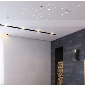 3D Acrilico Decalcomanie Specchio Oro E Argento Shooting Star <span class=keywords><strong>Stelle</strong></span> Carta Da Parati Per La Camera Da Letto Creativo Della Decorazione Della Casa Soggiorno Adesivi - Product Image 3