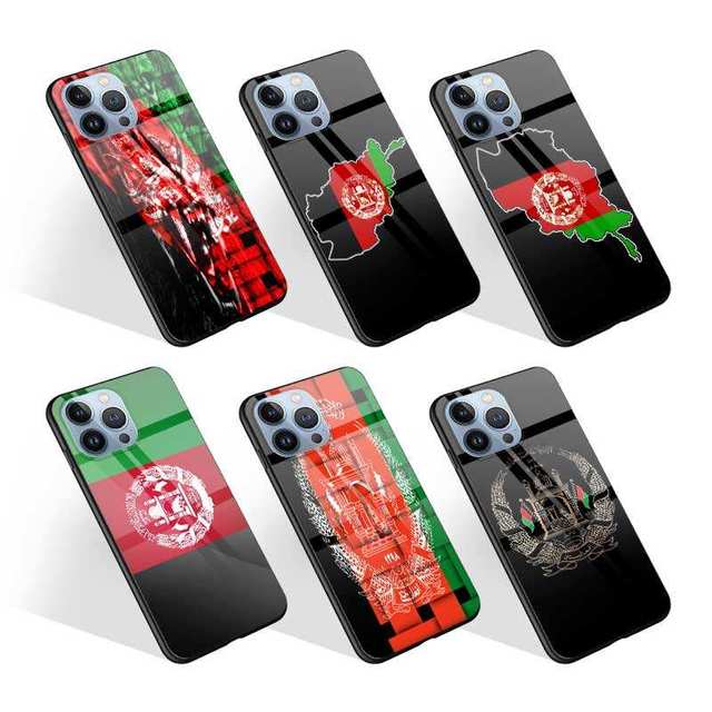 High Quality Afghanistan Flag Phone Case for Iphone 13 Pro Max Case Cover Tempered Glass Tpu Phone Case for Iphone 13 Pro Max