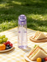Bouteille sans BPA, sans danger pour la santé, sans odeur, écologique, étanche, avec couvercle à ressort, idéale pour le camping, la randonnée, les voyages et les sorties au zoo.