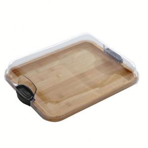 Modern Design Bamboo Rectangle Eco-Friendly Charcuterie Board Unique Cheeseboard Tray for <b>Kitchen</b> or <b>Camping</b> Food Serving Gift - Product Image 1