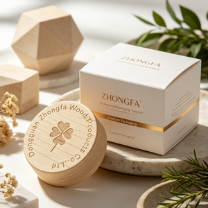 Custom Empty Cosmetic Cream <b>Containers</b> 5G 10G 15G 20G 30G 50G 100G With Natural <b>Bamboo</b> Wooden Caps - Product Image 5
