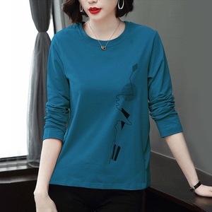 Women's <b>Long</b> <b>Sleeve</b> T-Shirt Milk Silk Geometric Pattern Breathable Spring Autumn Inner <b>Layer</b> <b>Base</b> Shirt - Product Image 1