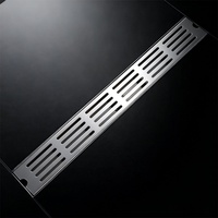 Caniveau en acier inoxydable personnalisable avec plusieurs styles de grilles pour balcon, patio et projets extérieurs