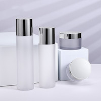 Flacon d'emballage cosmétique vide transparent givré pet, flacon de toner épais de 100ml avec bouchon et bouchon à vis, prix d'usine