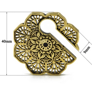 Pendentif d'<span class=keywords><strong>oreille</strong></span> en acier inoxydable, style tribal, vintage, doré, motif mandala floral, pour piercing corporel, anneau d'expansion et de lest - Product Image 2