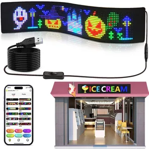 Retail Window Expression Light Flexible Advertising LED Panel Custom Scrolling Electronic Display For Bar Club Showroom Store