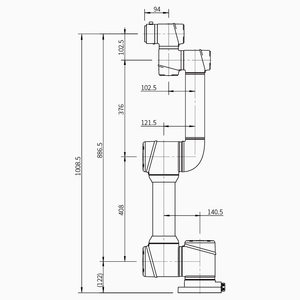 Robot collaboratif AUBO, charge utile de 5 kg, 6 axes, IP67, garantie d'un an, design compact pour l'assemblage et l'automatisation en laboratoire - Product Image 6