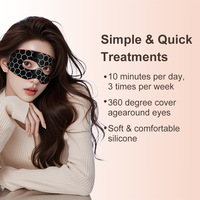 Masque oculaire LED intelligent en gros, dispositif lumineux LED 7 couleurs, masque oculaire en silicone rechargeable, étiquette privée, emballage personnalisé