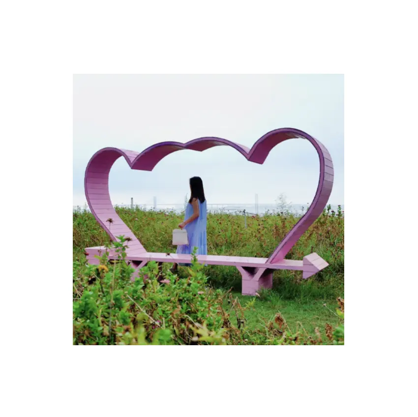 Outdoor internet celebrity rainbow cloud photo check-in large ornament fiberglass love dolphin swing seat scenic sculpture