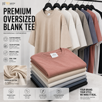 T-shirt Homme Urbain Vintage Oversize à Épaules Tombantes, 100% Coton, 310 g/m², Lavage Acide, Impression DTG, Faible MOQ