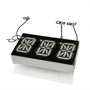 Display LED Alfanumerico a 3 Cifre e 14 Segmenti Super Green da 0,54 Pollici, Modello XH-5431-A/<span class=keywords><strong>BSG</strong></span>, Display LED a 16 Segmenti da 0,54 Pollici Più Luminoso - Product Image 3