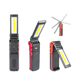 Dimmable 옥수수 속 LED 자석 기초 & 걸이를 가진 접히는 플래쉬 등 검사 램프 옥외 힘 은행 USB 재충전용 일 빛