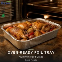 Plaque de cuisson en aluminium avec couvercle, résistante à la chaleur, pour rôtir, qualité alimentaire, recyclable, vente en gros