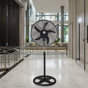 <span class=keywords><strong>Ventilateur</strong></span> sur pied noir de 18 pouces, conception de base de feuille de 5pp pour la maison, l'intérieur, l'hôtel, le moteur en aluminium durable, le plastique résistant aux intempéries pour l'extérieur - Product Image 3