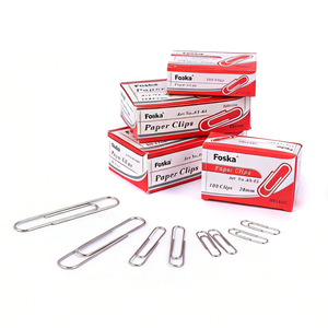 Clips en <span class=keywords><strong>papier</strong></span> ronds de bonne qualité Foska, 28 mm, 33 mm, 50 mm, 78 mm, clips en métal pour le bureau - Product Image 1