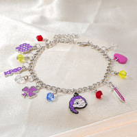 Nouveaux modèles de bracelets à maillons en chaîne de dessins animés, d'anime et de K-POP, bracelet tendance en acier inoxydable pour femme, accessoires avec pendentif en alliage