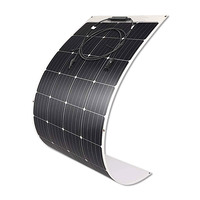 Panneau solaire flexible tout noir 18V 100W, directement de l'usine, chargeur solaire flexible pour le camping et les activités de plein air
