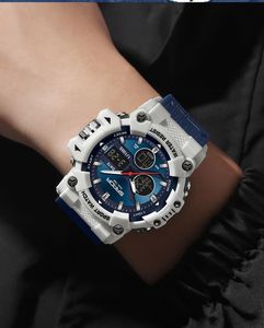 Reloj Deportivo SANDA 6225 de Alta Calidad para Hombre, Pantalla Analógica Digital, Luminoso, Resistente al Agua 5BAR, Correa de TPU, Visualización de Fecha y Día de la Semana - Product Image 4