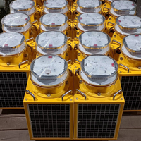 Lumière d'obstacle entièrement à énergie solaire Éoliennes et lignes de transmission ICAO MIOL Red Flashing GPS Sync