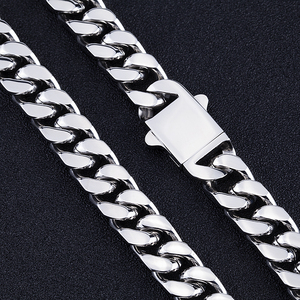 Collar <span class=keywords><strong>de</strong></span> Cadena Eslabón Cubano <span class=keywords><strong>de</strong></span> Miami <span class=keywords><strong>de</strong></span> Acero Inoxidable Sólido <span class=keywords><strong>de</strong></span> 12 mm Estilo Kilo Hip Hop Chapado en <span class=keywords><strong>Oro</strong></span> <span class=keywords><strong>de</strong></span> <span class=keywords><strong>18k</strong></span> <span class=keywords><strong>de</strong></span> Alta Calidad Jinruiya <span class=keywords><strong>para</strong></span> <span class=keywords><strong>Hombre</strong></span> - Product Image 2