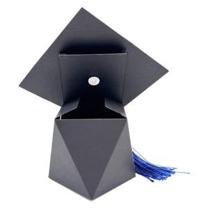 Boîte cadeau pliable en forme de toque de doctorat pour la cérémonie de remise des diplômes, vente en gros, pour vêtements et bonbons - Product Image 4
