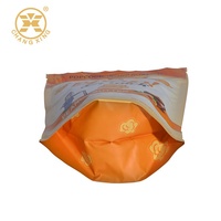 Sacs à popcorn en plastique blanc mat refermables avec logo personnalisé, 250 g, 16 oz, pour emballage alimentaire