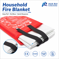 Couverture anti-feu en fibre de verre avec revêtement en silicone résistant à la chaleur, couverture de sécurité pour la cuisine, protection contre les incendies d'urgence pour la maison