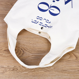 Khuyến mại Trọng lượng nhẹ tái sử dụng bông vải Vai T-Shirt vest phong cách mua sắm Túi Xách Tote túi với logo - Product Image 4