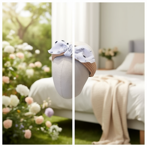 Bandeau à pois avec nœud et bande élastique pour femmes et filles, accessoire de mode - Product Image 2