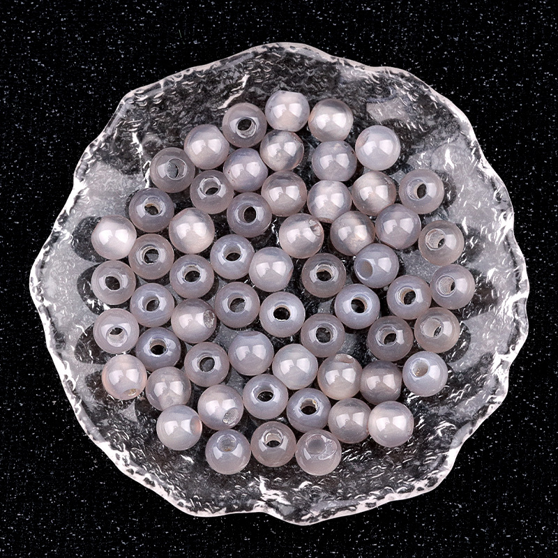 Agate grise 8mm-3mm-prix par perle